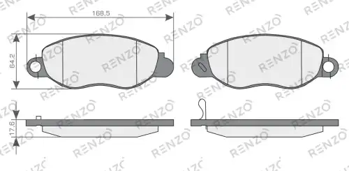 Колодки дисковые RNZ083 RENZO
