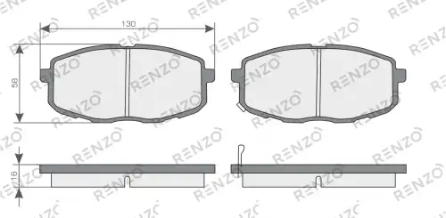 Тормозные колодки дисковые RENZO RNZ149