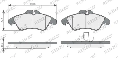 Тормозные колодки дисковые RENZO RNZ170