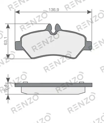 Колодки дисковые RNZ174 RENZO