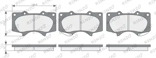 Тормозные колодки дисковые RENZO RNZ205
