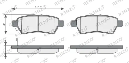 Колодки дисковые, шт RNZ229 RENZO