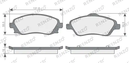 Колодки дисковые RNZ237 RENZO