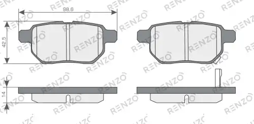 Колодки дисковые RNZ273 RENZO
