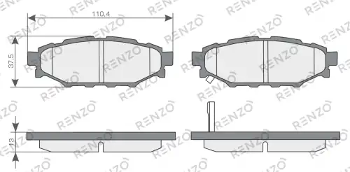 Колодки дисковые RNZ275 RENZO