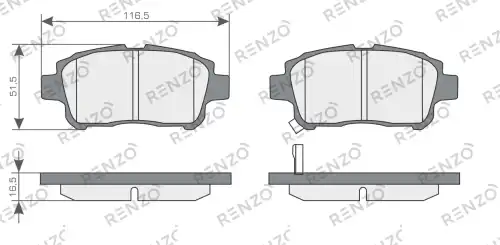 Колодки дисковые RNZ285 RENZO