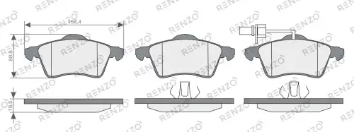 Колодки дисковые RNZ325 RENZO