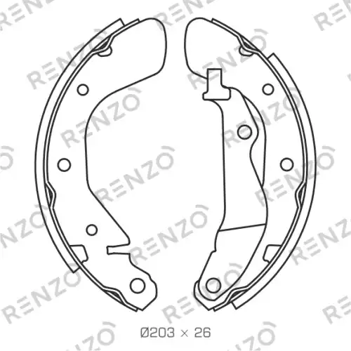 Колодки барабанные RZ009 RENZO