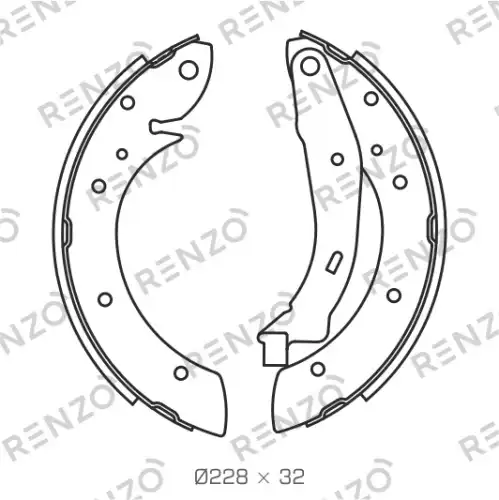 Колодки барабанные RZ013 RENZO