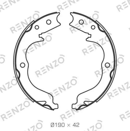 Колодки барабанные RZ014 RENZO