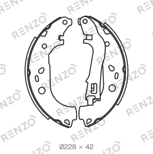 Колодки барабанные RZ022 RENZO