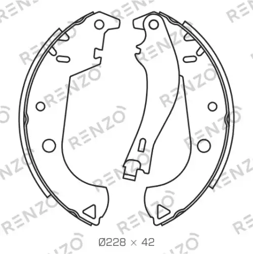 Колодки барабанные RZ023 RENZO