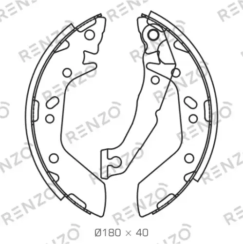 Колодки барабанные RZ039 RENZO