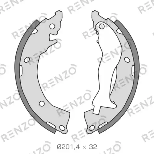 Колодки барабанные RZ044 RENZO