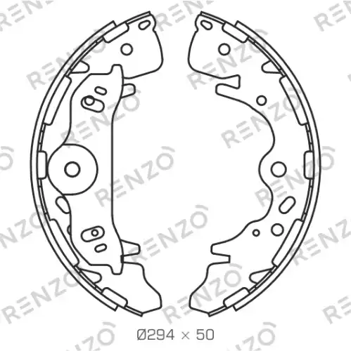 Колодки барабанные RZ051 RENZO