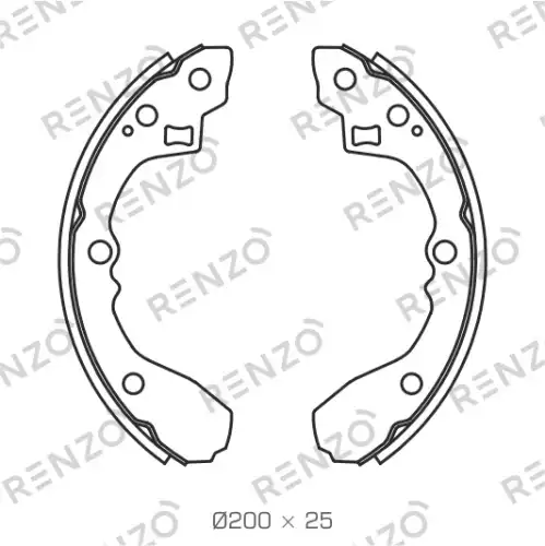 Колодки барабанные RZ055 RENZO