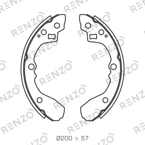 Колодки барабанные RZ056 RENZO