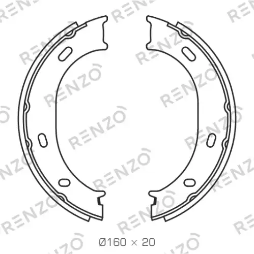 Колодки барабанные RZ062 RENZO