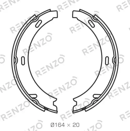 Колодки барабанные RZ063 RENZO