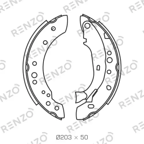 Колодки барабанные RZ066 RENZO