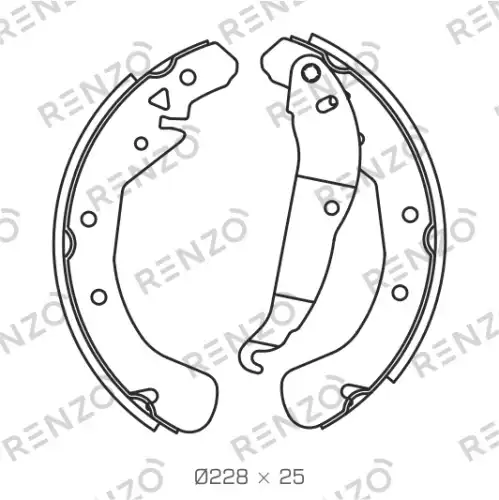 Колодки барабанные RZ074 RENZO
