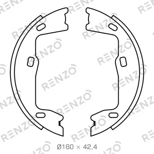 Колодки барабанные RZ075 RENZO