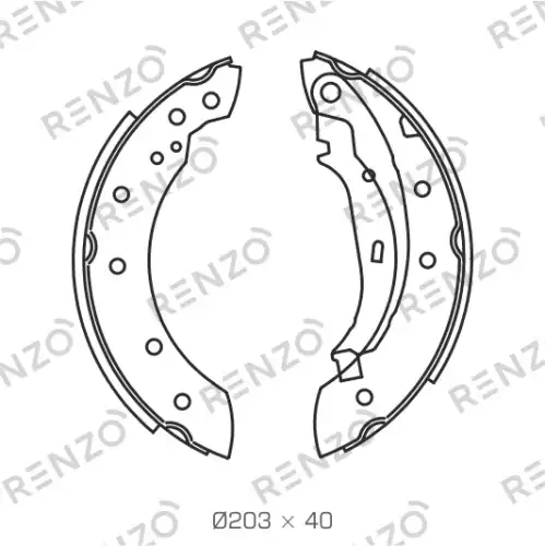 Колодки барабанные RZ084 RENZO