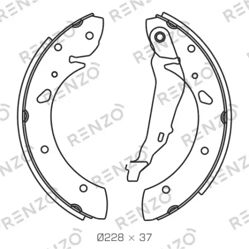 Колодки барабанные RZ093 RENZO