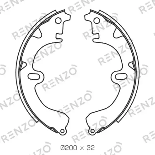 Колодки барабанные RZ095 RENZO