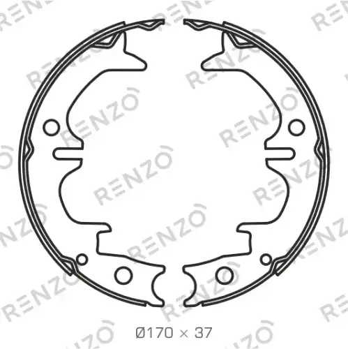 Колодки барабанные RZ097 RENZO