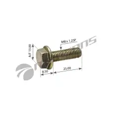 Бoлт фланцевый M8x1 25x25 SW13 200.218 MANSONS