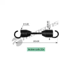 SPRING, BRAKE SHOE 400.081 MANSONS