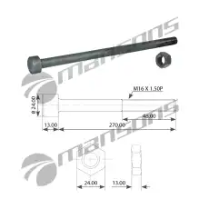 CENTER BOLT C/W NUT 750.048 MANSONS