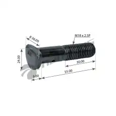 WHEEL BOLT, CUP HEAD 902.001 MANSONS
