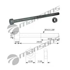 CENTER BOLT C/W NUT 700.578 MANSONS
