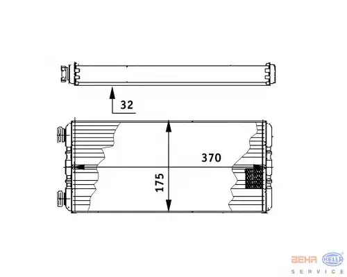 Радиатор печки BEHR 8FH 351 312-571