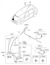 бачок стеклоомывателя в сборе 986101D100DS MOBIS