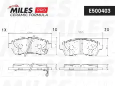Тормозные колодки дисковые передняя ось MILES E500403