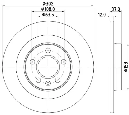 Тормозной диск HELLA 8DD 355 132-121
