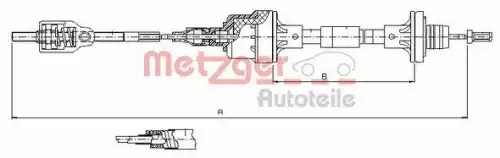 Трос сцепления METZGER 242097
