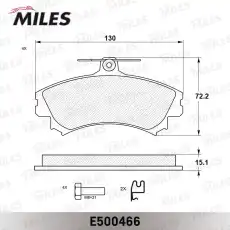 Тормозные колодки дисковые передняя ось MILES E500466