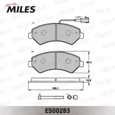 Тормозные колодки дисковые передняя ось MILES E500283