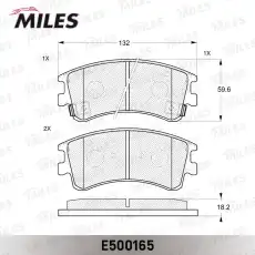 Тормозные колодки дисковые передняя ось MILES E500165