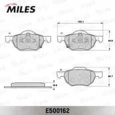 Тормозные колодки дисковые передняя ось MILES E500162
