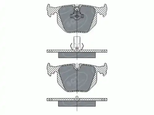 Тормозные колодки дисковые SCT SP 271