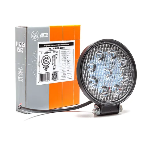 Фара АВТОЭЛЕКТРИКА AE27R-9LED-28HC