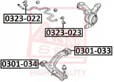 Тяга стабилизатора ASVA 0323-023