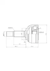 ШРУС наружный GANZ GIK04040
