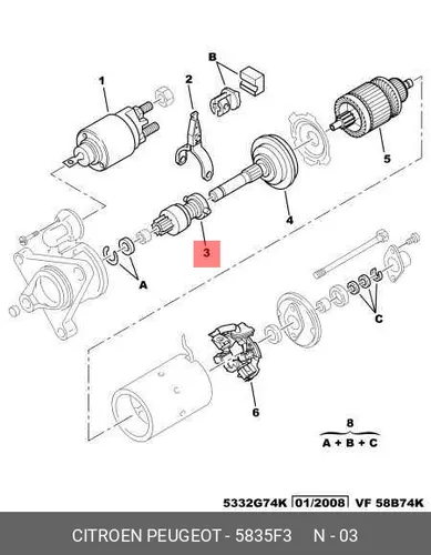 БЕНДИКС СТАРТ. 5835 F3 PSA