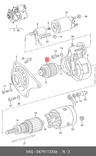 бендикс Audi 047 911 335 E VAG